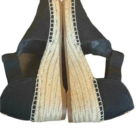 Tory Burch Women's Black Catalina Espadrille Wedge Sandal size 9M - Picture 13 of 15